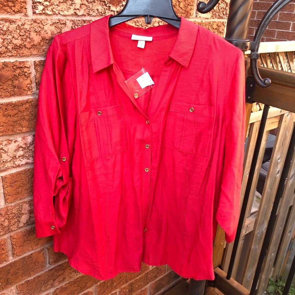 NWT Dress Barn Cherry Top